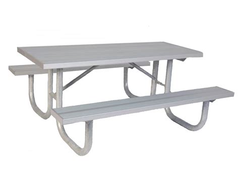 Stainless steel prep table, with underneath storage shelf, and 3 removable work surface tops. Ultraplay Aluminum & Steel Extra Heavy-Duty Picnic Table ...