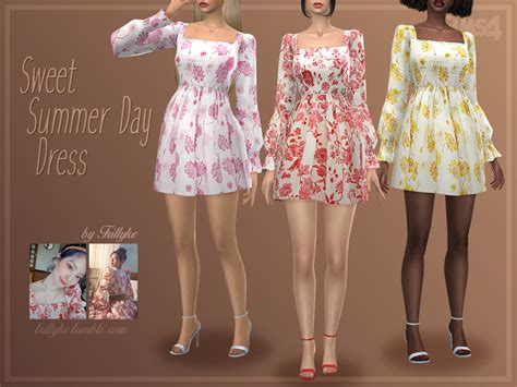 Trillyke Sweet Summer Day Dress The Sims 4 Catalog