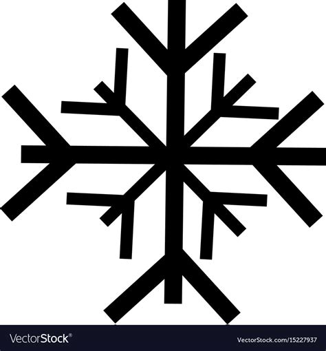 Black Icon Snowflake Cartoon Royalty Free Vector Image
