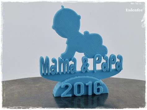 Seit einigen jahren sind 3d drucker in aller munde. Weiteres - Deko-Figur "It's a Boy" 2016 MAMA & PAPA - ein Designerstück von Villa-Eulenfee bei ...