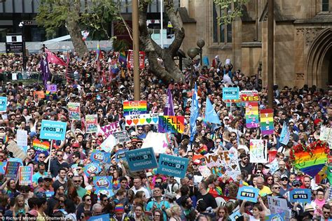 Thousands Of Gay Marriage Supporters Rally In Sydney Daily Mail Online