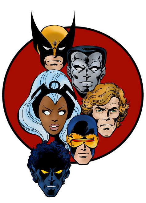 X Men Logo Heads John Byrne Marvel Comics Art Comic Books Art Men