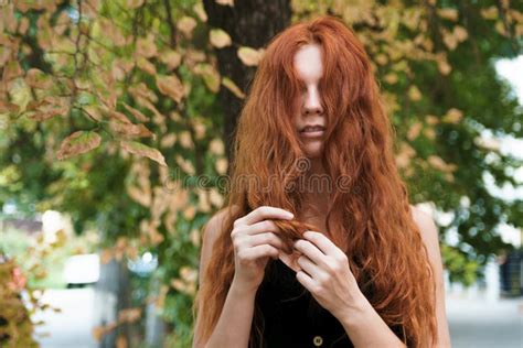 Girl With Beautiful Ginger Long Hair Stock Image Image Of Ginger Beautiful 172931663