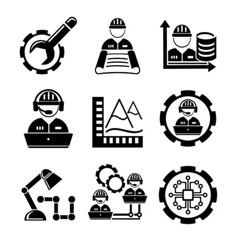Premium Vector A Set Of Vector Icons From The Field Of Construction