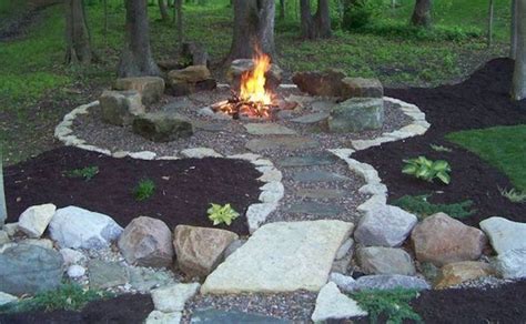 Awesome Rock Garden Ideas For Backyard 30 Fire Pit Landscaping In
