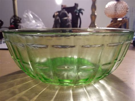 Vintage Green Depression Glass Bowl Hazel Atlas Antique Price Guide