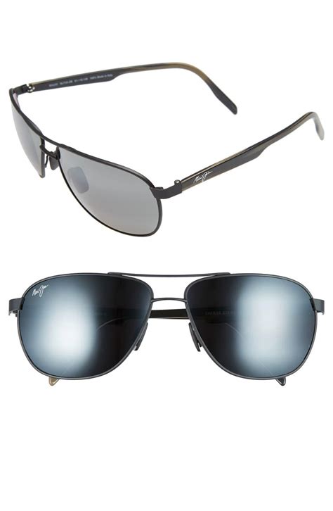 Maui Jim Castles Polarizedplus2 61mm Aviator Sunglasses In Gray For