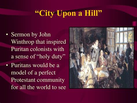 Ppt Massachusetts Bay Colony A City Upon A Hill