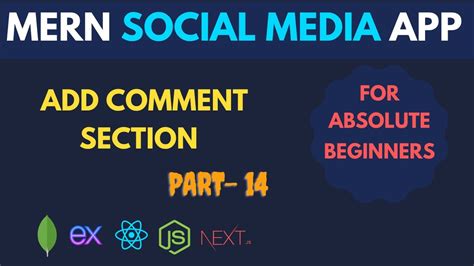 Comment Functionality With User Profiles Social Media App Using Mern And Next Js 13 4