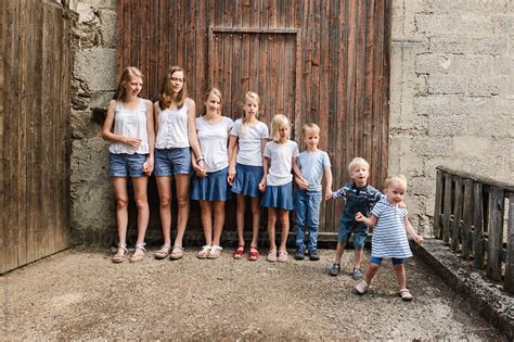 Eight Siblings By Stocksy Contributor Léa Jones Stock Photography