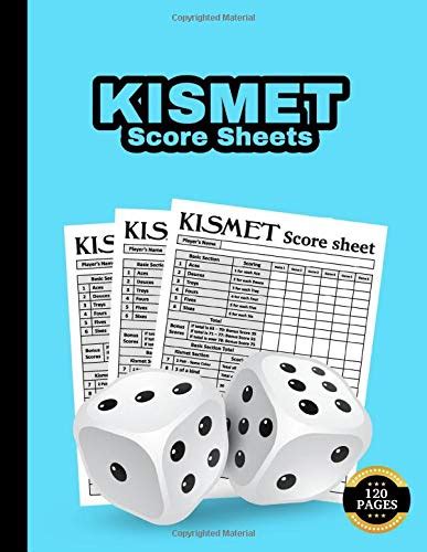 Kismet Score Sheets Standard Professional Large Kismet Game Score