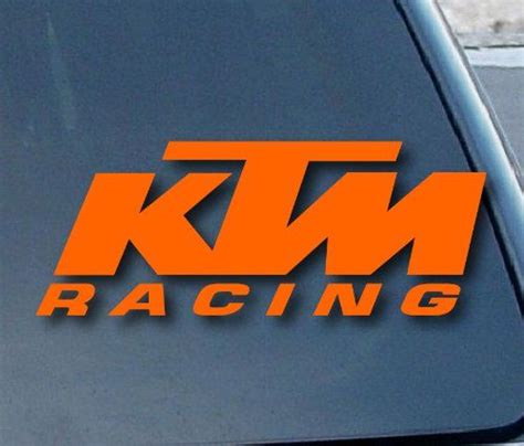 Ktm Racing Car Window Vinyl Decal Sticker 6 Wide Color Orange