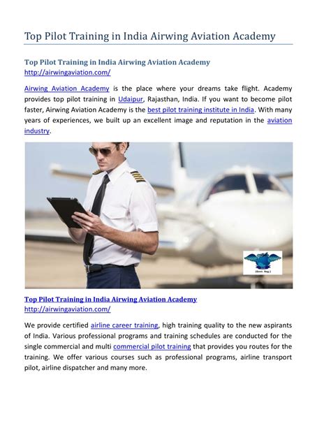 Ppt Top Pilot Training In India Airwing Aviation Academy Powerpoint