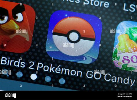Pokemon Go Game App On Iphone Mobile Games Usa Stock Photo Alamy