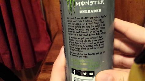 Review Of Monster Energy Unleaded Drink Youtube