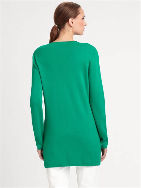 The green cardigan is clothing in splatoon and splatoon 2. Michael Kors Cashmere Boyfriend Cardigan in Emerald (Green ...