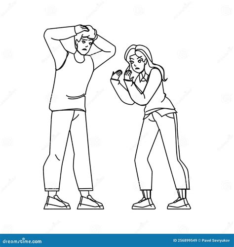 Couple Yelling Vector Stock Vector Illustration Of Divorce 256899549