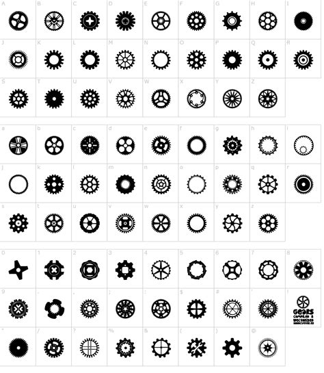 Gears Icons Font Download