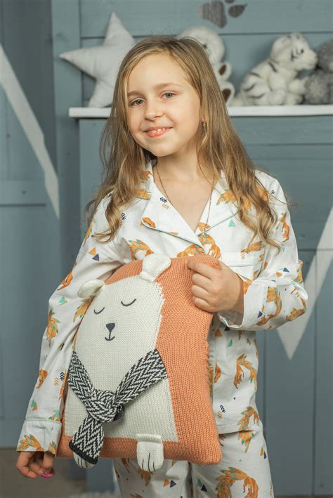 Organic Cotton Pajama For Girls Eco Textile Sleepwear Etsy
