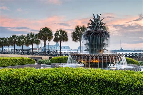 Charleston South Carolina Downtown Waterfront Park Pineapple Fountain