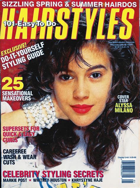 Alyssa Milano On Cover Of Hairstyles Magazine Mayjune 1989 Issue