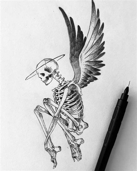 Skeleton Angel Tattoo