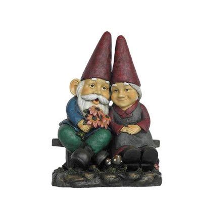 Gnome Old Couple On Bench Statue Gnome Statues Old Couples Gnomes