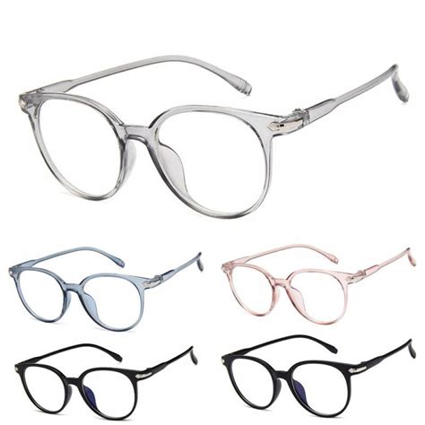stylish oval candy color non prescription eyeglasses clear lens eyewear for women ladies girl