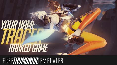 [cheers love ] overwatch tracer thumbnail template overwatch tracer overwatch tracer