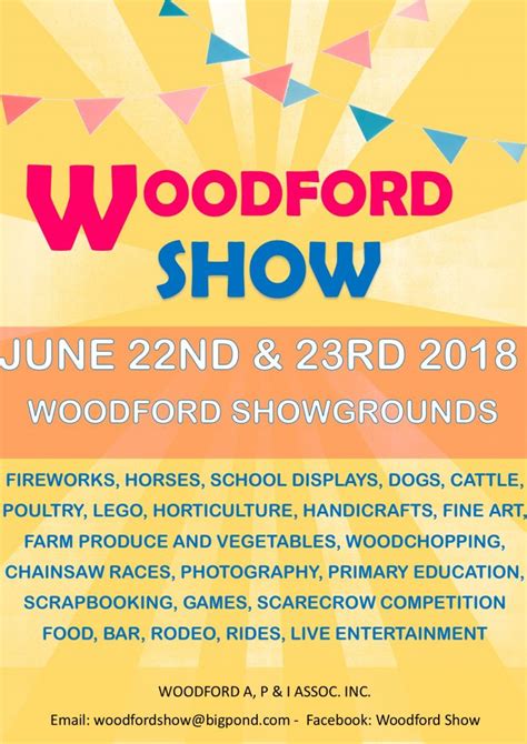 2018 Show Flyer Woodford Show