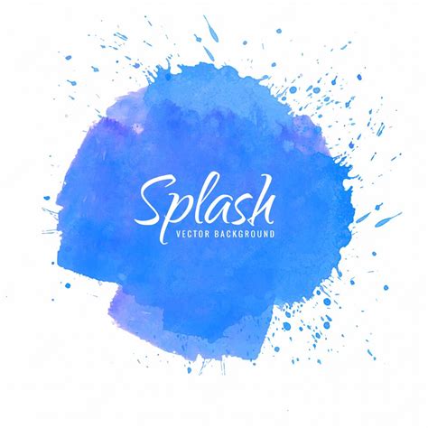 Free Vector Abstract Blue Splash Watercolor