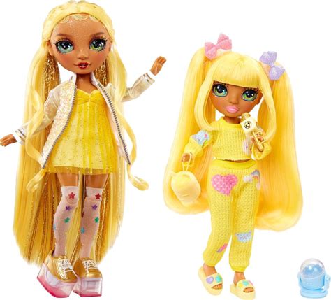 buy rainbow high jr high pj party sunny yellow 9” posable doll at bentzens rainbow high dolls