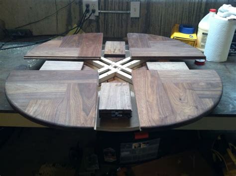 Expanding circular dining table in burr ash. Expanding Circular Table | Round farmhouse table, Circular ...