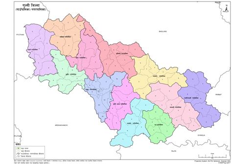 Map Of Gulmi District Of Nepal Nepal Archives