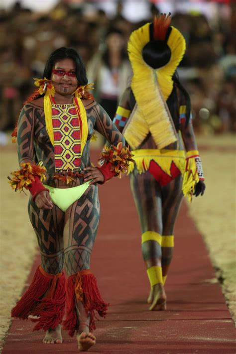 indigenous games bring fashion to brazil s interior daily mail online