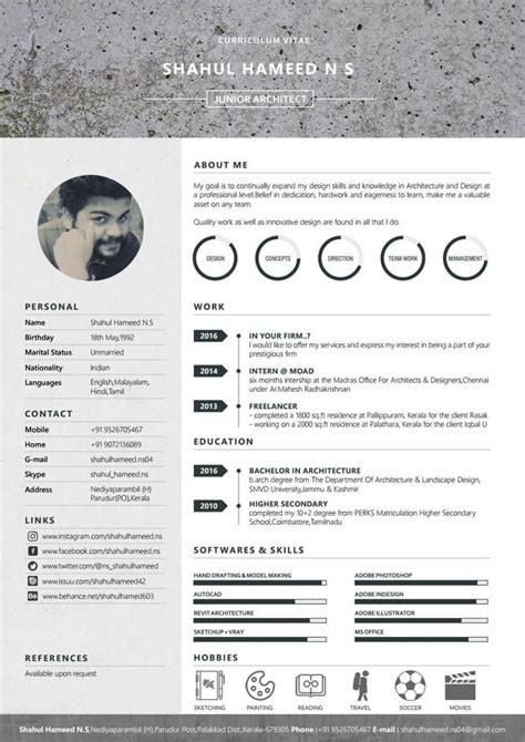 Infographic Resume Architect Resume Architecture Resume