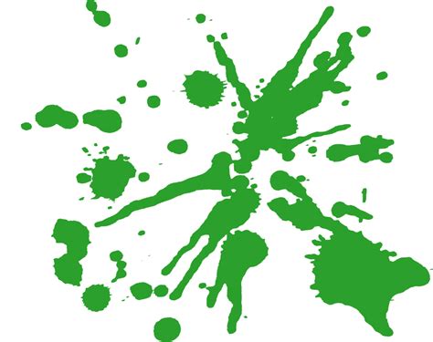 10 Green Paint Splatters Png Transparent