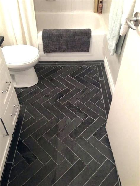 10 Herringbone Floor Tile Bathroom