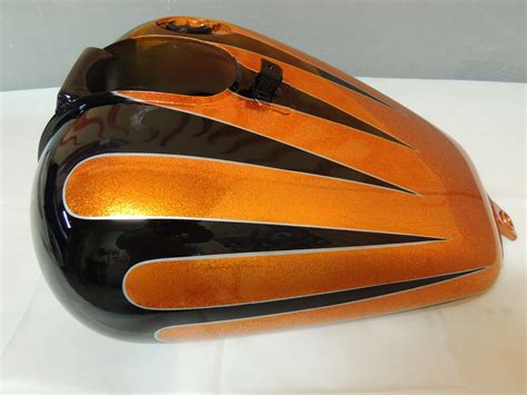 Metal Flake Tangerine Custom Motorcycle Paint Jobs Custom Motorcycle