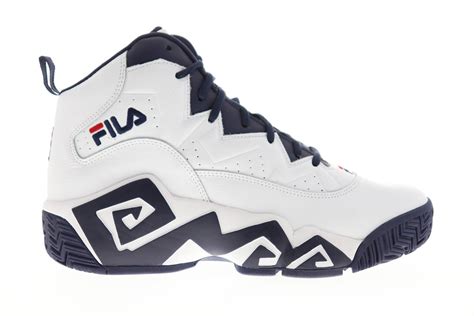 Fila Mb 1bm00055 125 Mens White Leather Gym High Top Basketball Sneake