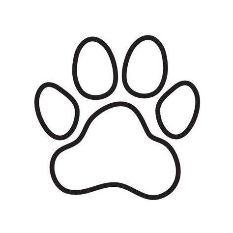 Best Dog Paw Print Outline Illustrations Royalty Free