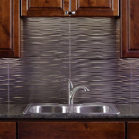 Want free home tips & hacks? Fasade 24 in. x 18 in. Waves PVC Decorative Tile ...