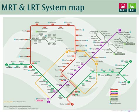 Singapore Metro Map Subway •