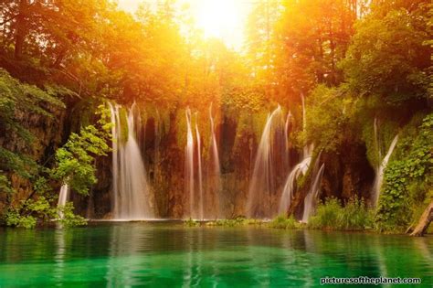 Waterfall Sunset Croatian Dream Beautiful Images Nature Beautiful