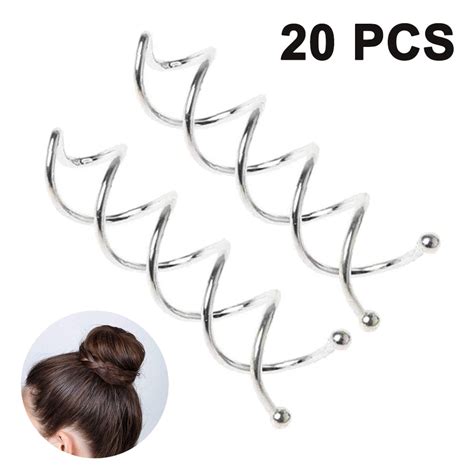 20 Spiral Hair Pins Twist Clips Round Hair Clips Hair Styling Spiral For Diy Hair Style Pins