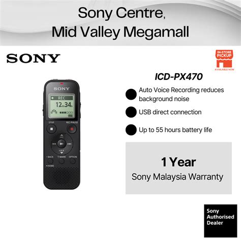 Sony Digital Voice Recorder With Built In Usb 4gb Internal Memory