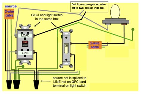 How To Wire A Gfci And Light Switch Together Gfci Outlet Wiring Switch