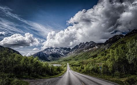 Download Wallpapers Highway Mountain Road Mountain Landscape Alps