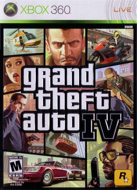 Grand Theft Auto Iv Xbox 360 Grand Theft Auto Iv 2008 Xbox 360 Box Cover Art