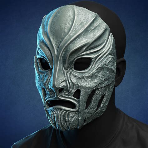 Lin Kuei Warriors Mask Mortal Kombat 2021 3d Model 3d Printable